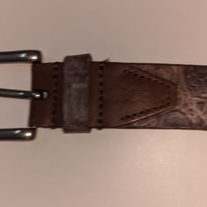 Martin Dingman alligator grain Saddle Leather lined belt